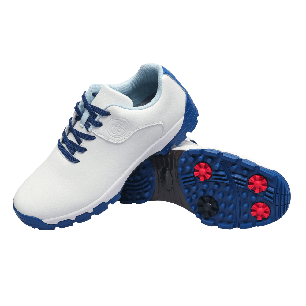 GoPlayer StartDrive Golf Sports Shoes for Men (White and Blue)