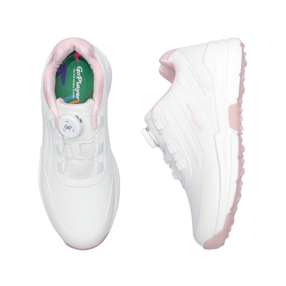 GoPlayer EliteLinks ゴルフ クラシック レディース シューズ (ホワイト)