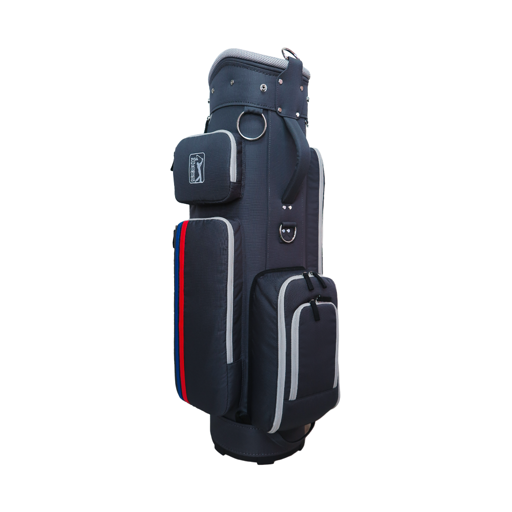 PGA 9 インチ エクスクイジット クロス ポール バッグ (ダークグレー)