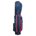 PGA 9 インチ絶妙なファブリックバッグ (ネイビーブルーとレッド)