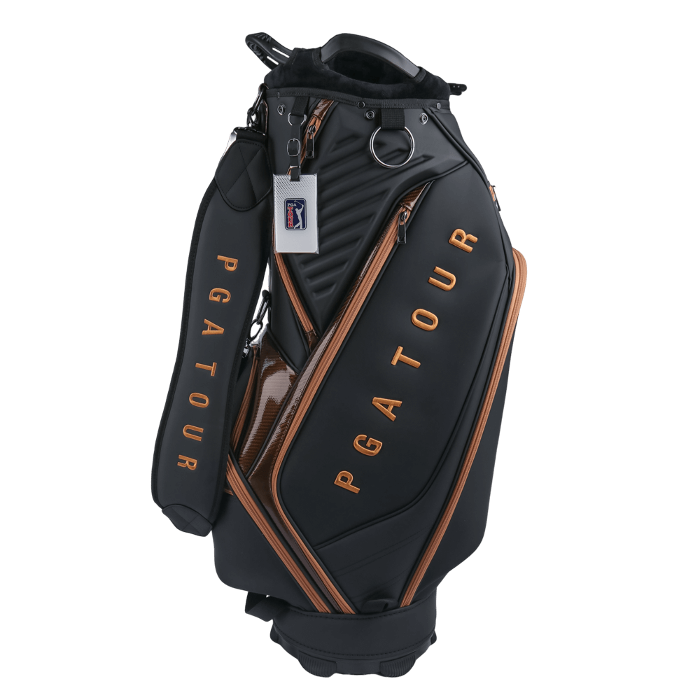 PGA TOUR 5-hole nubuck leather club bag (black)