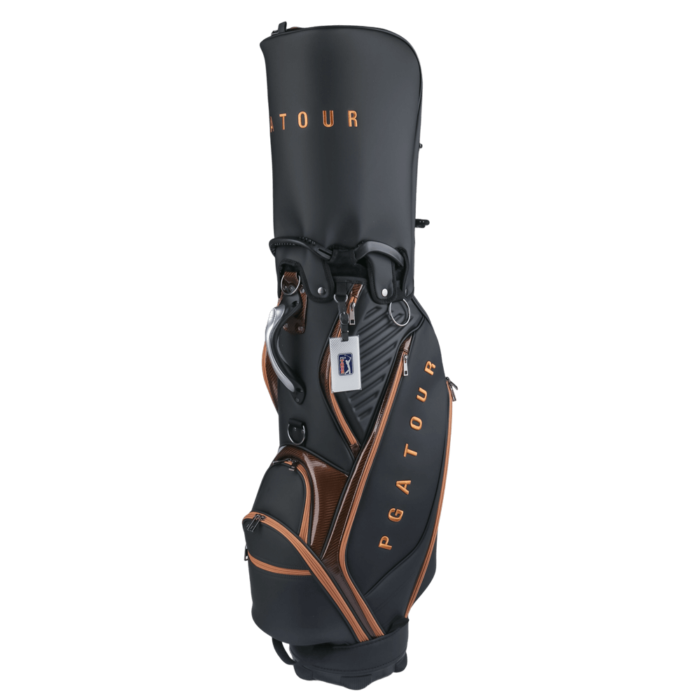 PGA TOUR 5-hole nubuck leather club bag (black)