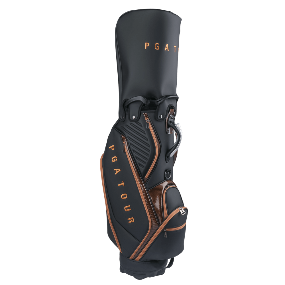 PGA TOUR 5-hole nubuck leather club bag (black)