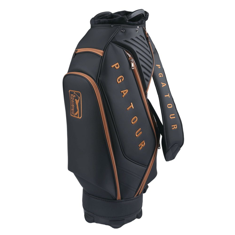 PGA TOUR 5-hole nubuck leather club bag (black)