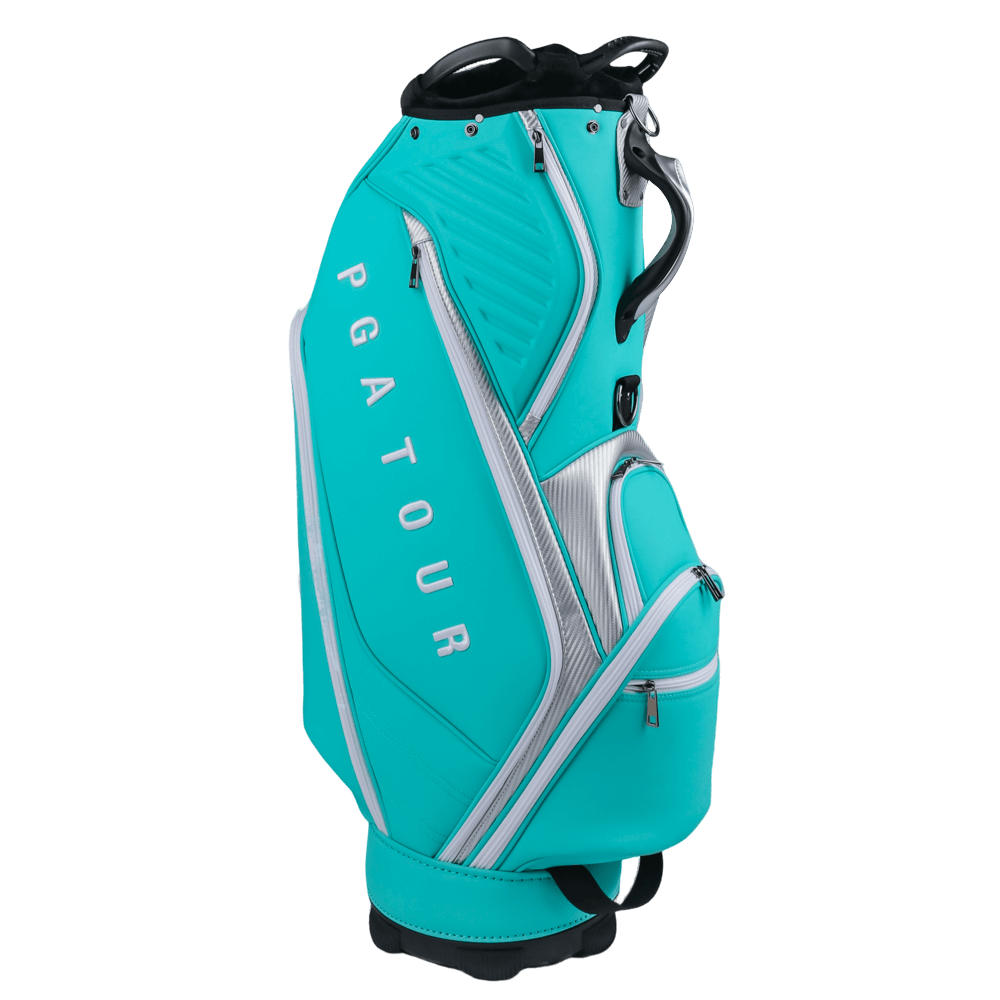 PGA TOUR 5-hole matte leather club bag (lake green)