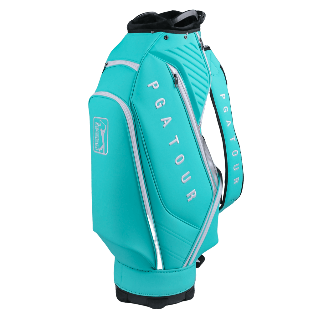 PGA TOUR 5-hole matte leather club bag (lake green)