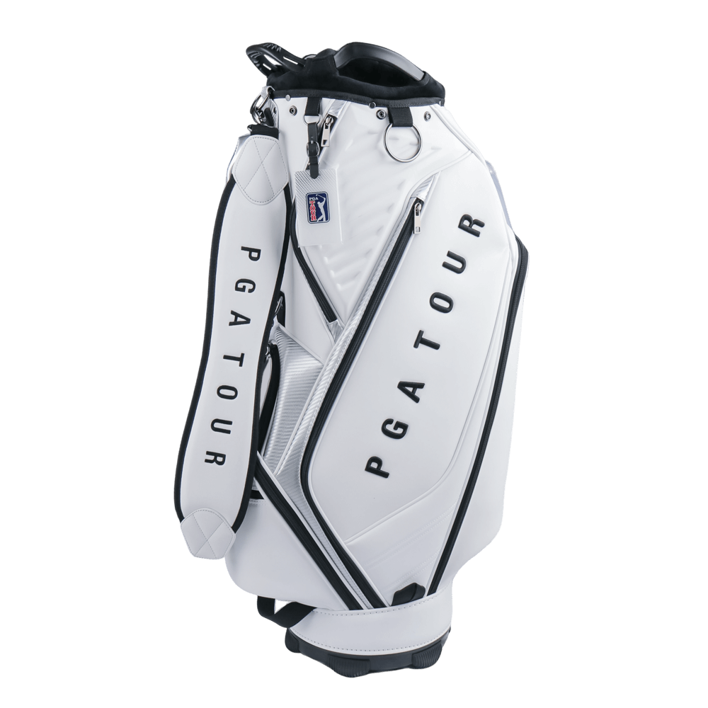 PGA TOUR 5-hole nubuck leather bag (white)
