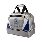 PGA 二重層ガーメントバッグ (シルバーに白と青)