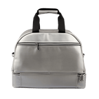 PGA 二重層ガーメントバッグ (シルバーに白と青)