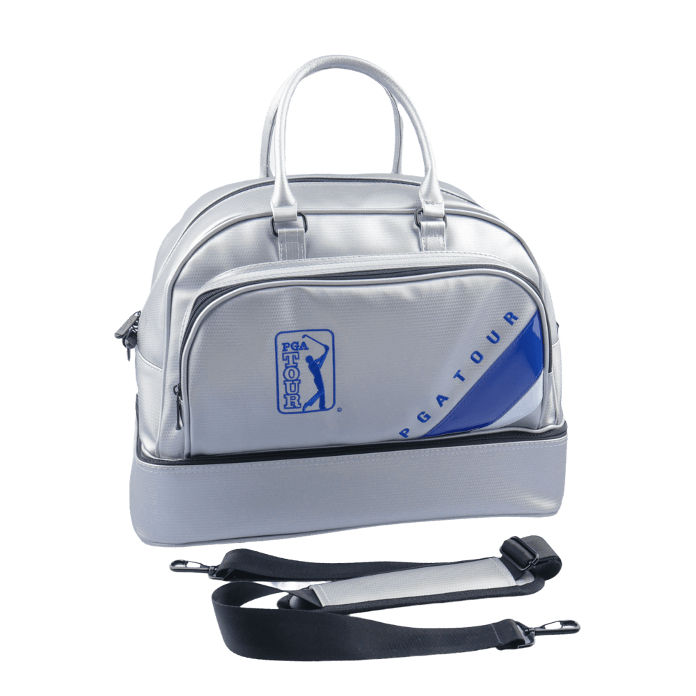 PGA double layer garment bag (silver with blue and white)