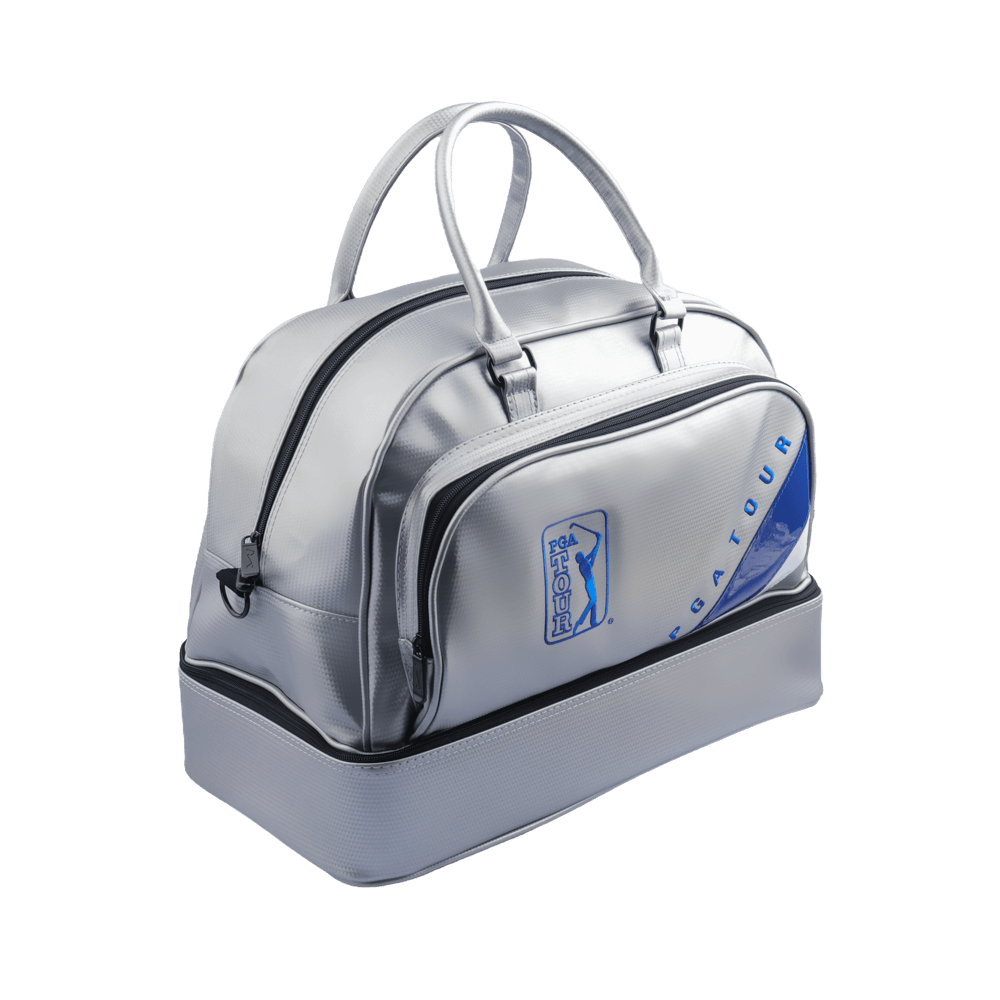 PGA double layer garment bag (silver with blue and white)