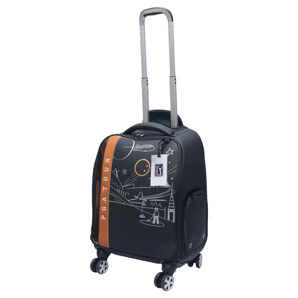 PGA拉桿四向輪衣物袋(黑金)