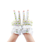PGA TOUR Women's Golf Fingerless Bow Gloves (White and Green)