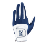 PGA男高爾夫彈性布防滑手套(白深藍)