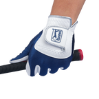 PGA男高爾夫彈性布防滑手套(白深藍)