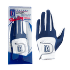 PGA男高爾夫彈性布防滑手套(白深藍)