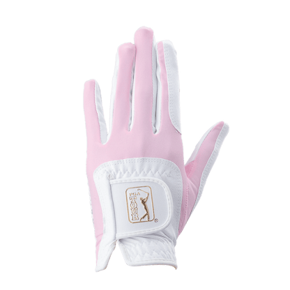 PGA ウィメンズ ゴルフ 伸縮性布滑り止め手袋 (ホワイトパウダー)