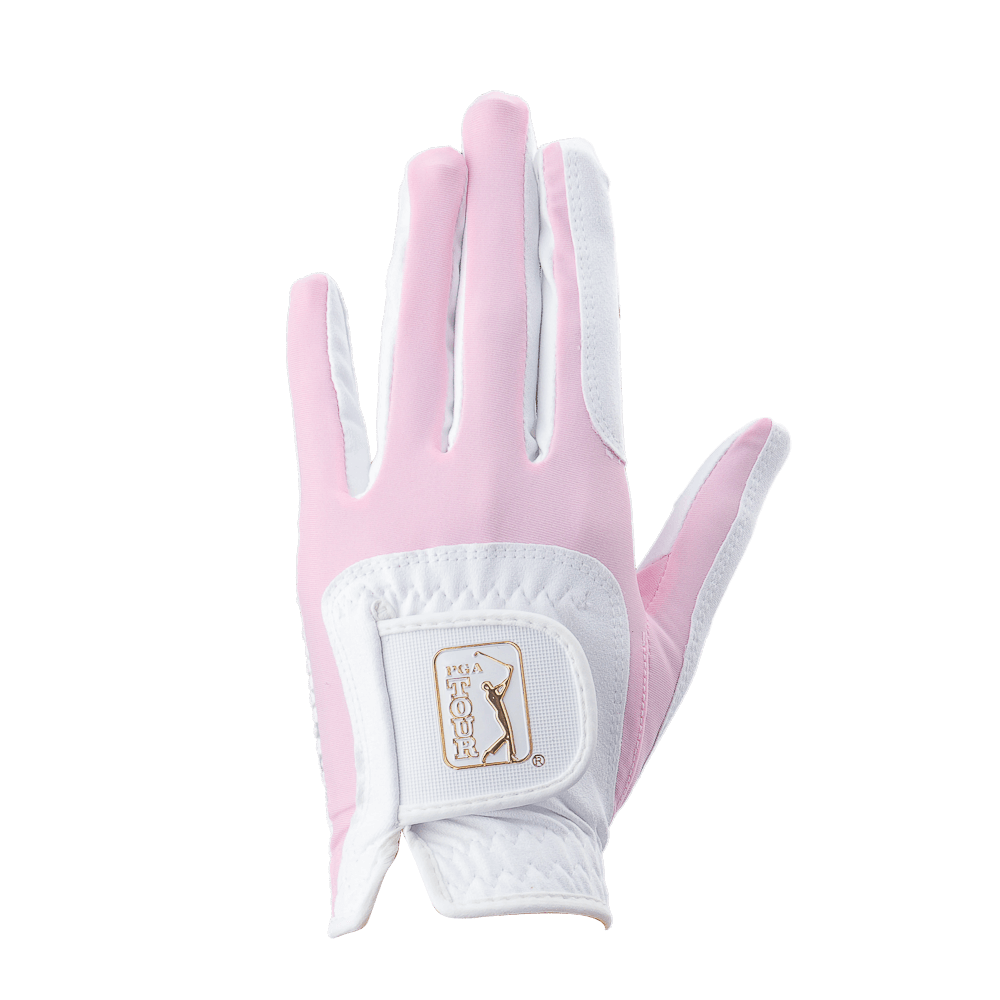 PGA women's golf elastic cloth non-slip gloves (white powder)