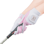 PGA women's golf elastic cloth non-slip gloves (white powder)