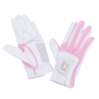 PGA women's golf elastic cloth non-slip gloves (white powder)