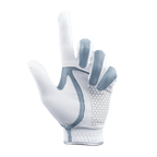 PGA レディース ゴルフ 伸縮性布滑り止め手袋 (白と緑)