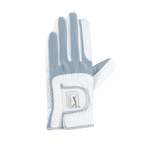 PGA レディース ゴルフ 伸縮性布滑り止め手袋 (白と緑)