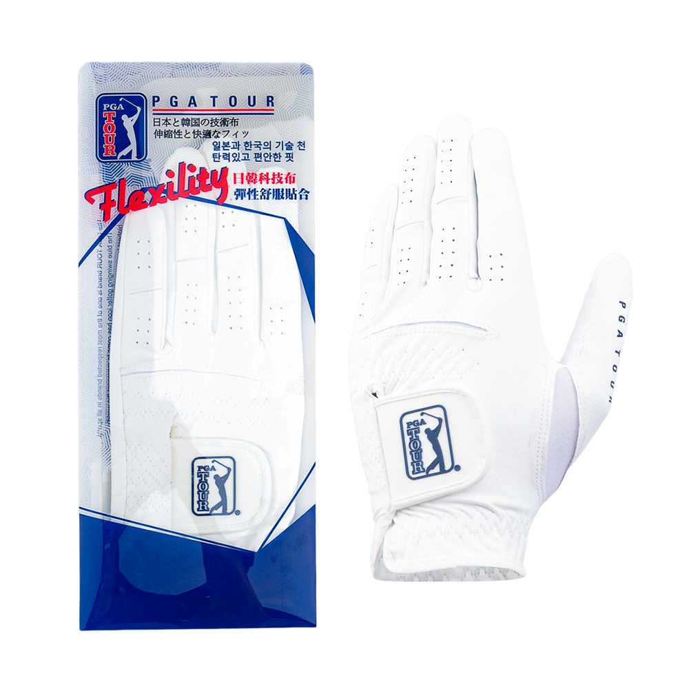 PGA Korean Nano Cloth Men's Golf Gloves (White) PGL10200