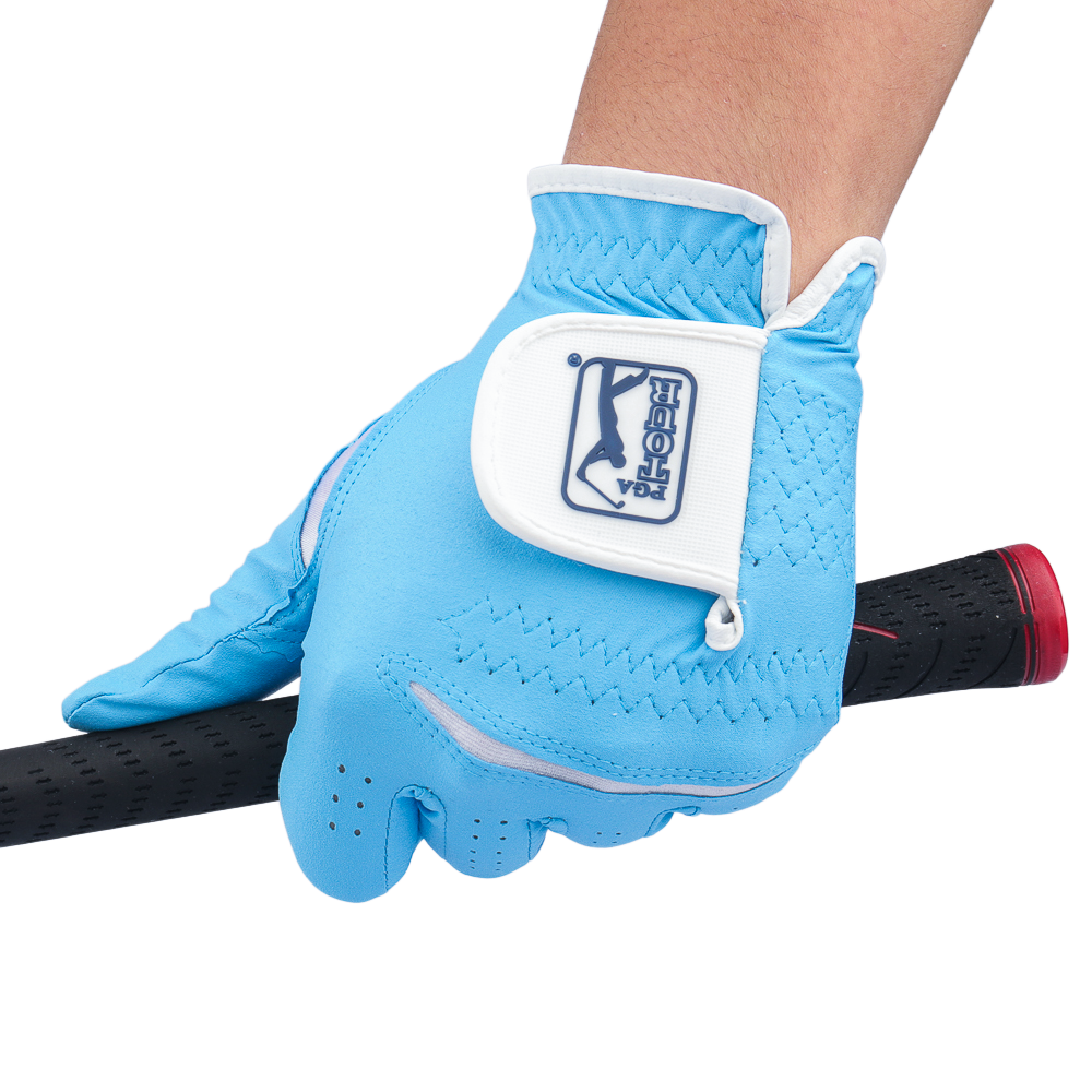 PGA Korean Style Nano Cloth Men's Golf Gloves (Light Blue)