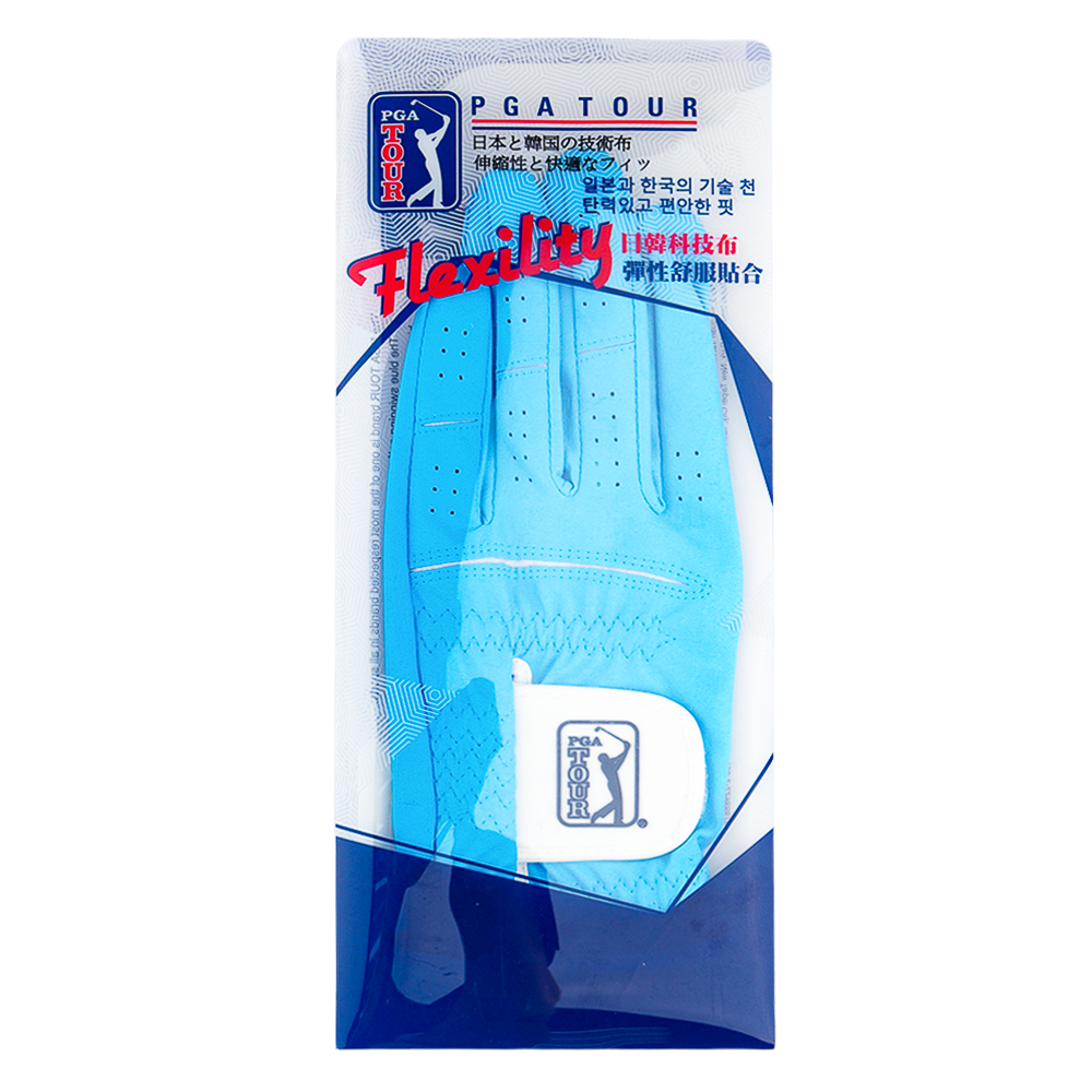PGA Korean Style Nano Cloth Men's Golf Gloves (Light Blue)