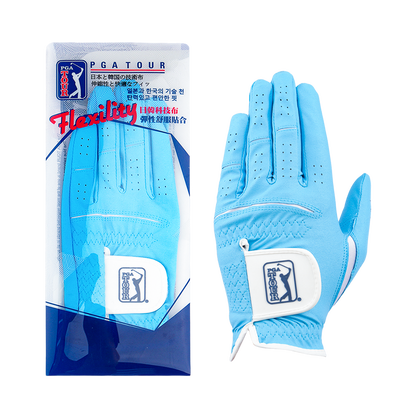 PGA Korean Style Nano Cloth Men's Golf Gloves (Light Blue)