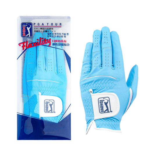 PGA Korean Style Nano Cloth Men's Golf Gloves (Light Blue)