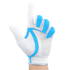 PGA children's golf elastic cloth non-slip gloves (white and light blue)