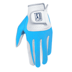 PGA children's golf elastic cloth non-slip gloves (white and light blue)
