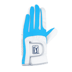 PGA children's golf elastic cloth non-slip gloves (white and light blue)