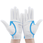 PGA children's golf elastic cloth non-slip gloves (white and light blue)