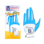 PGA children's golf elastic cloth non-slip gloves (white and light blue)
