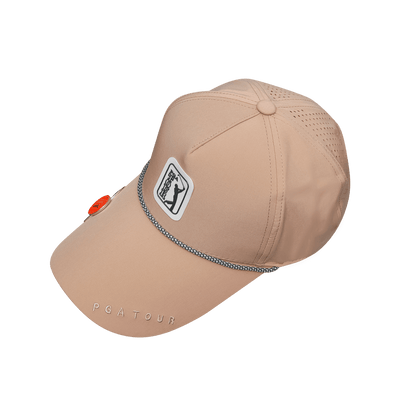 PGA TOUR高爾夫經典球標帽(卡其)