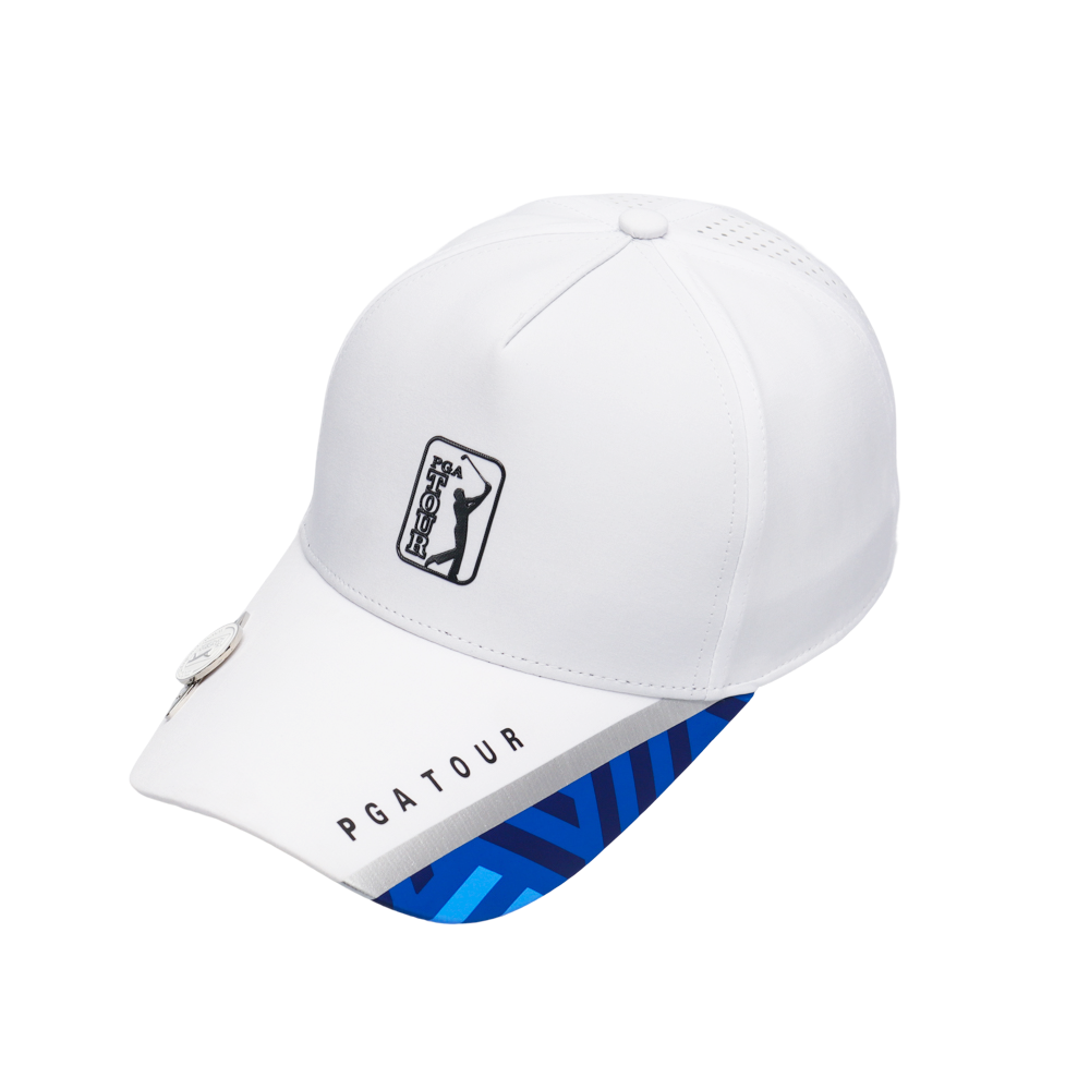 PGA TOUR高爾夫印花球標帽(白)