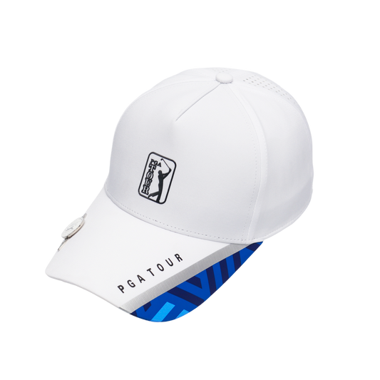 PGA TOUR高爾夫印花球標帽(白)