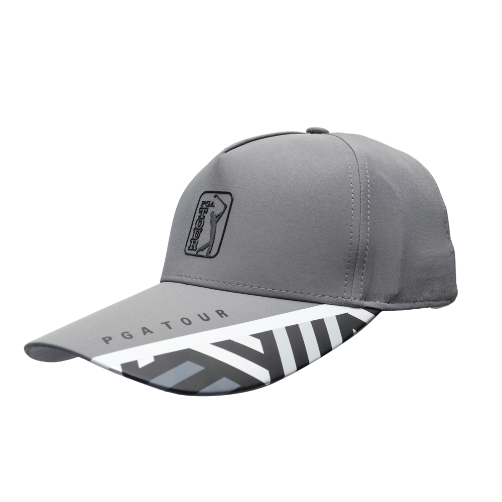 PGAツアー ゴルフ プリント ボールマーカー キャップ (グレー)