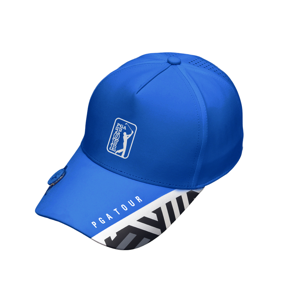 PGAツアー ゴルフ プリントマーカーキャップ（ロイヤルブルー）