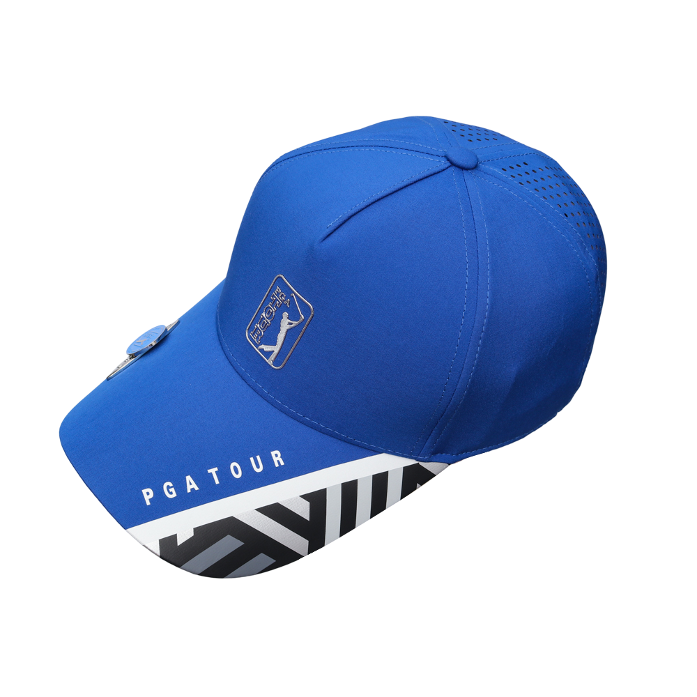 PGAツアー ゴルフ プリントマーカーキャップ（ロイヤルブルー）