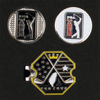 PGA hexagonal base + double cap clip (black)