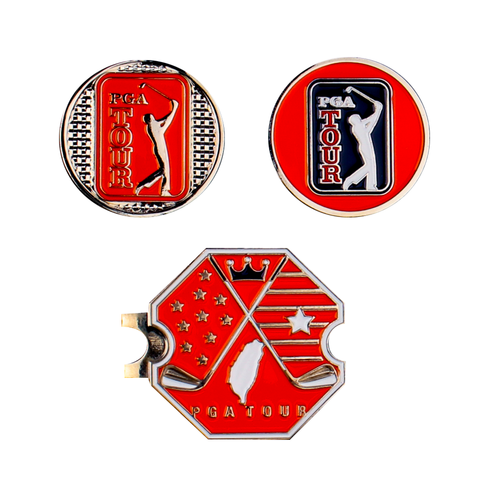 PGA六角底座+雙帽夾(橘)