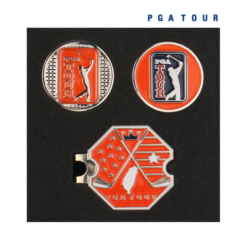 PGA六角底座+雙帽夾(橘)