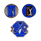 PGA六角底座+雙帽夾(寶藍)