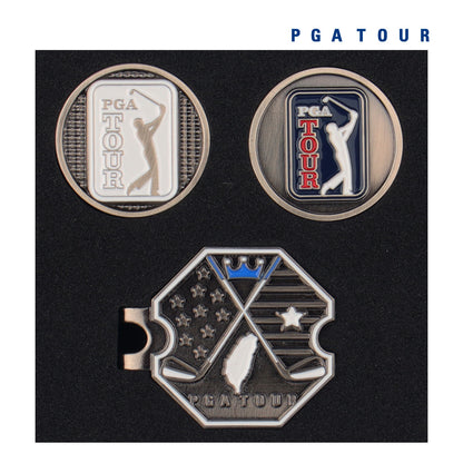 PGA hexagonal base + double cap clip (antique silver)