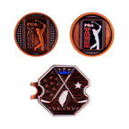 PGA hexagonal base + double cap clip (bronze)