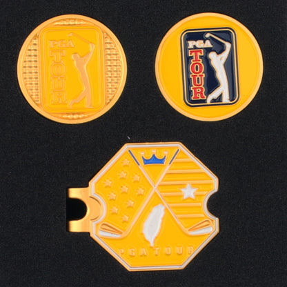 PGA hexagonal base + double cap clip (gold)