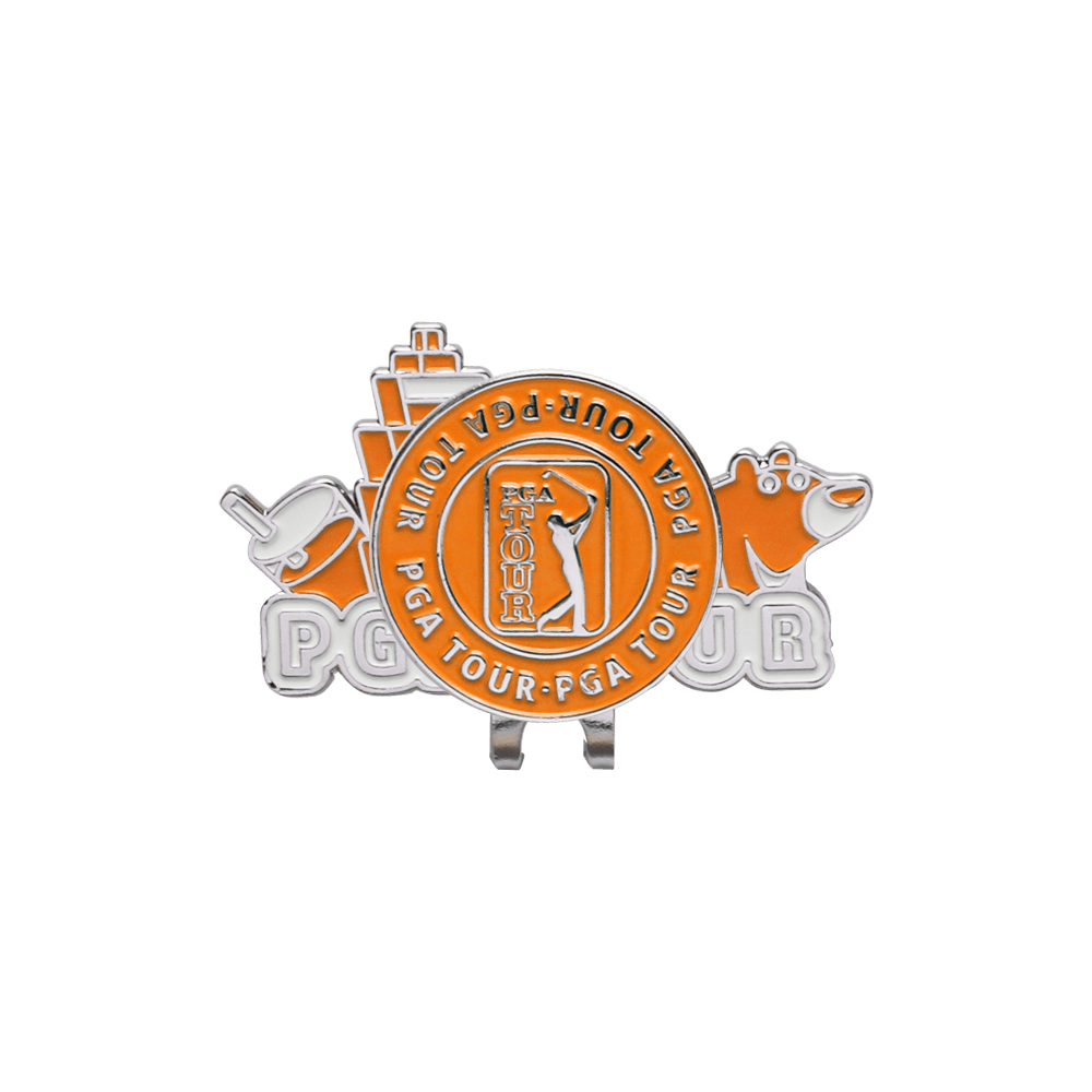 PGA TOUR台灣限定球標帽夾(橘)